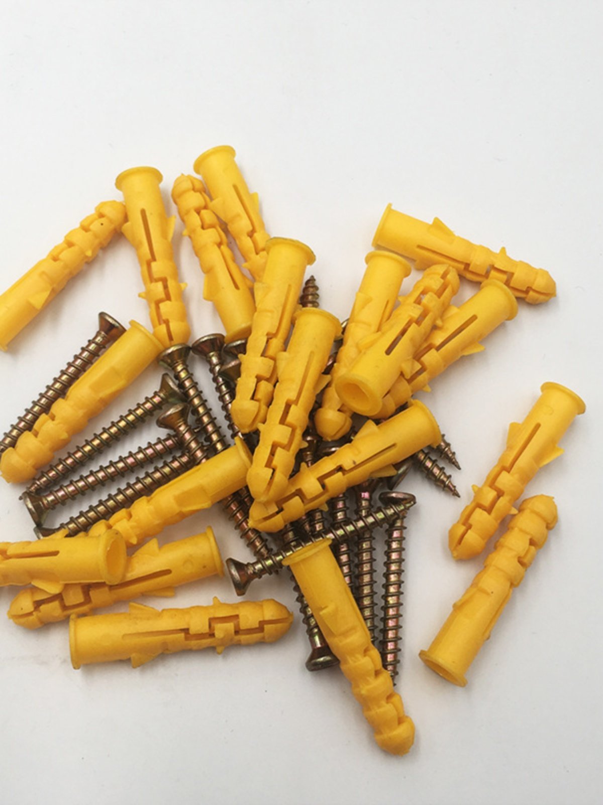 新品小黄鱼塑料膨胀管膨胀螺丝螺栓胀栓胀塞胶塞配自攻丝681012品