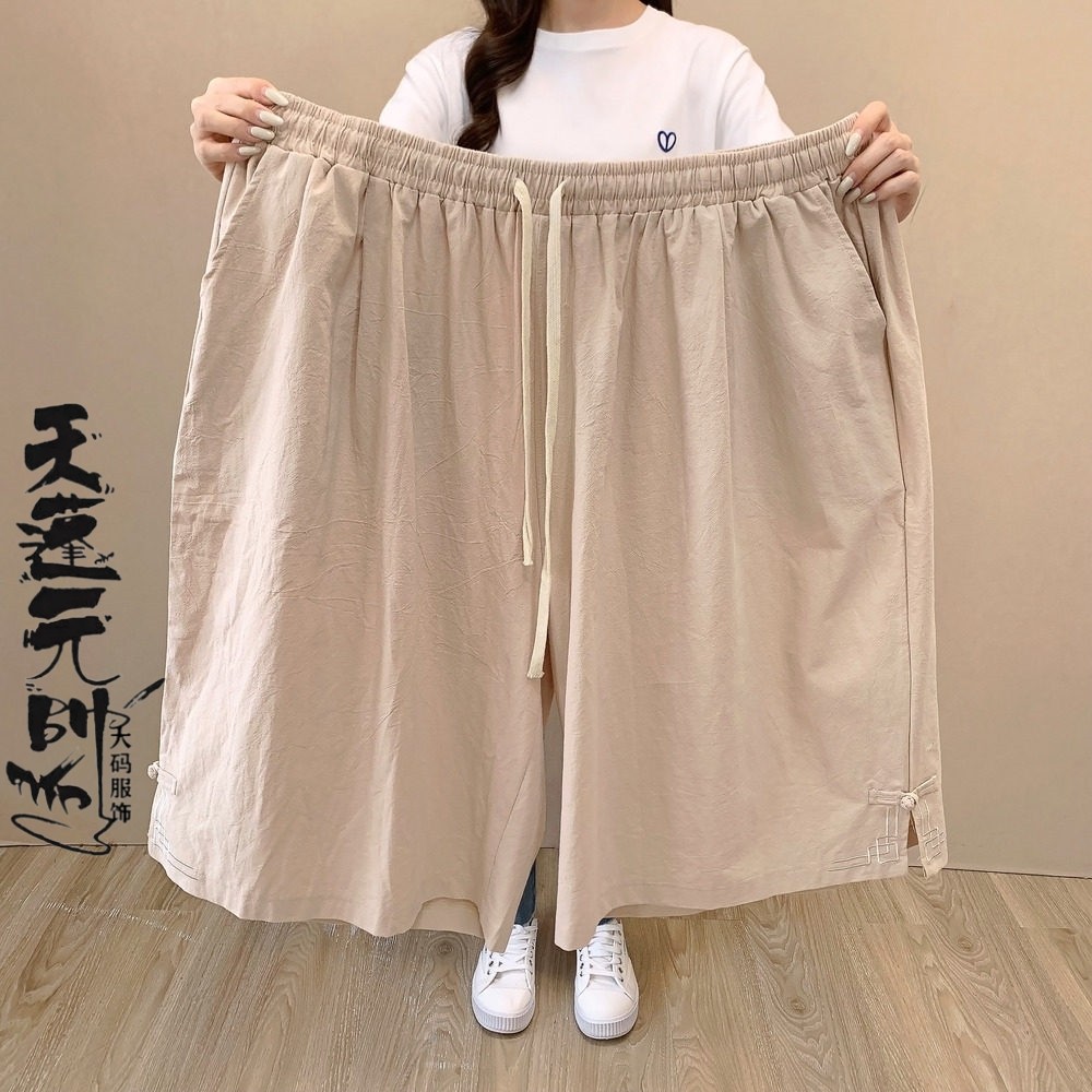 夏季七分裤男胖子加肥加大棉麻中国风时尚大码运动休闲短裤300斤+,男装,短裤,淘宝优惠券,粉丝福利购,淘宝优惠卷