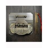 樟木箱子旧锁扣搭扣方形箱扣老式 彷古挂锁 家具古铜锁片配铜锁中式