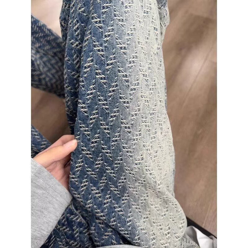 渐变肌理提花牛仔裤男款夏季复古水洗做旧直筒裤513CK927P43,男装牛仔裤,星座513A