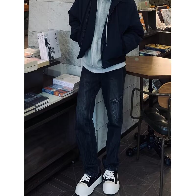 工装牛仔裤男潮牌多口袋直筒美式复古长裤513ACK2245P42,男装牛仔裤,星座513A