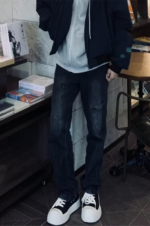 工装牛仔裤男潮牌多口袋直筒美式复古长裤513ACK2245P42,男装牛仔裤,星座513A