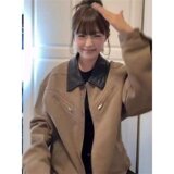 美式复古工装外套男水洗翻领宽松休闲撞色夹克513AJK2324P70，男装夹克，星座513A