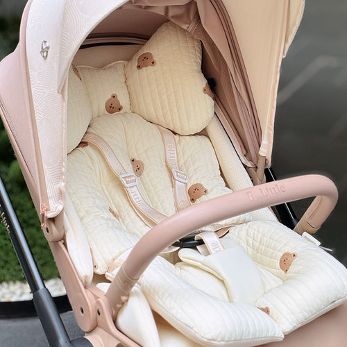 婴儿车坐垫秋冬季加厚遛娃车elittle逸乐途emu小推车垫子适用配件