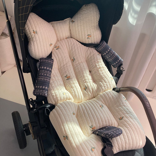 适用hagaday哈卡达婴儿车坐垫宝宝推车垫子秋冬季遛娃神器配件棉