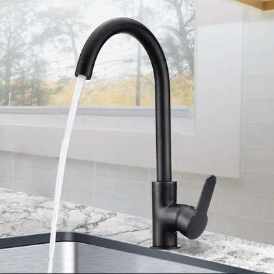 极速HOT Black Copper Bathroom Basin FaucetM 360 Rotatable Si