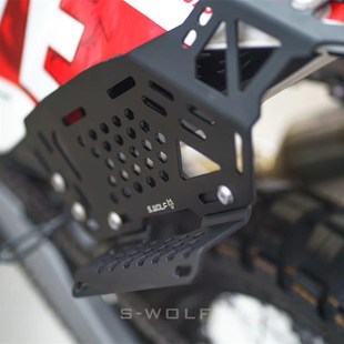 适配摩托车凯越450rally改装铝合金尾架边包支架导航支.架射灯支