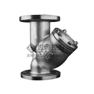 铸钢蒸汽管道焊接过滤器阀门GL41W-100C不J锈钢Y型法兰过滤器DN20