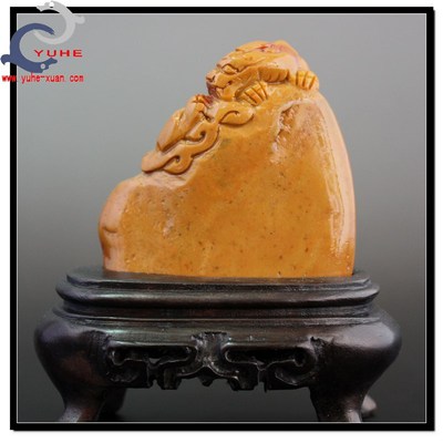 寿山石摆件 国石真品牛蛋石 手工貔貅小摆件特O价包邮【裕和轩】B