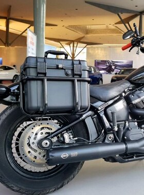 BLACK3哈雷18l后软尾街霸路威S肥仔突破改装DS大容量两侧边箱 硬