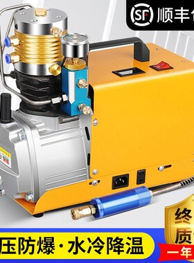红念打压泵高压打气机30qmpa高压气泵40mpa小型单缸水冷电动充气