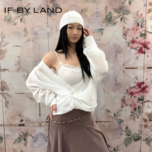IF BY LAND 设计师品牌2026春夏新品多色荡褶衬衫两件套含吊带