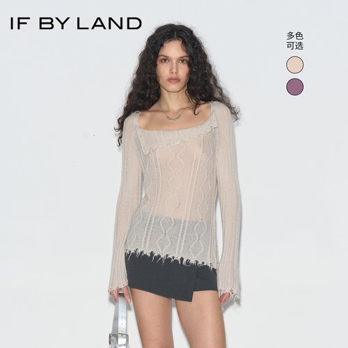if by land 设计师品牌26秋季新品墙壁灰亲肤马海套头毛衫