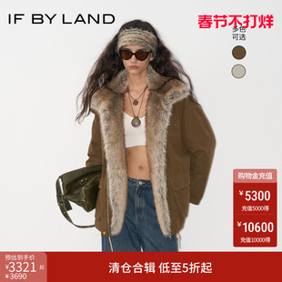 IF BY LAND 设计师品牌 2025秋冬新品可拆卸毛领羽绒外套