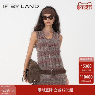 IF BY LAND 设计师品牌 2025年秋季新款粗花呢流苏边连衣裙女