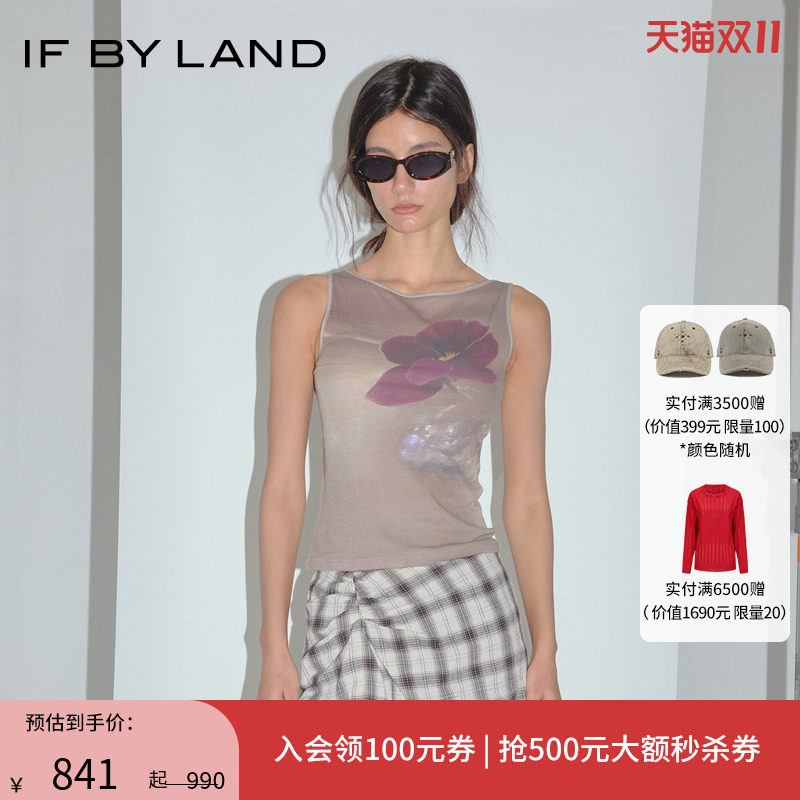 IFBYLAND摄影印花系列无袖背心