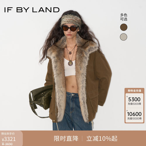 IFBYLAND可拆卸毛领羽绒外套
