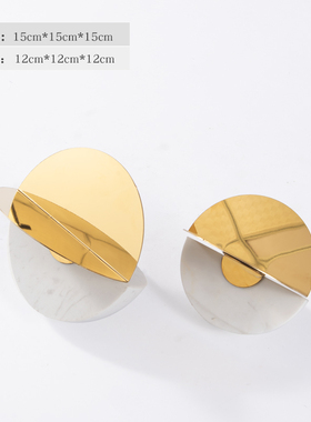 rzone 轻奢几何小摆件大理石异形圆球工艺品样R板房家居客厅装饰