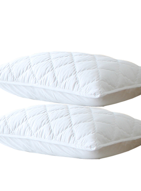 枕头保护套 纯棉全n棉夹棉枕头套枕E芯套白色保护套加厚出口品质