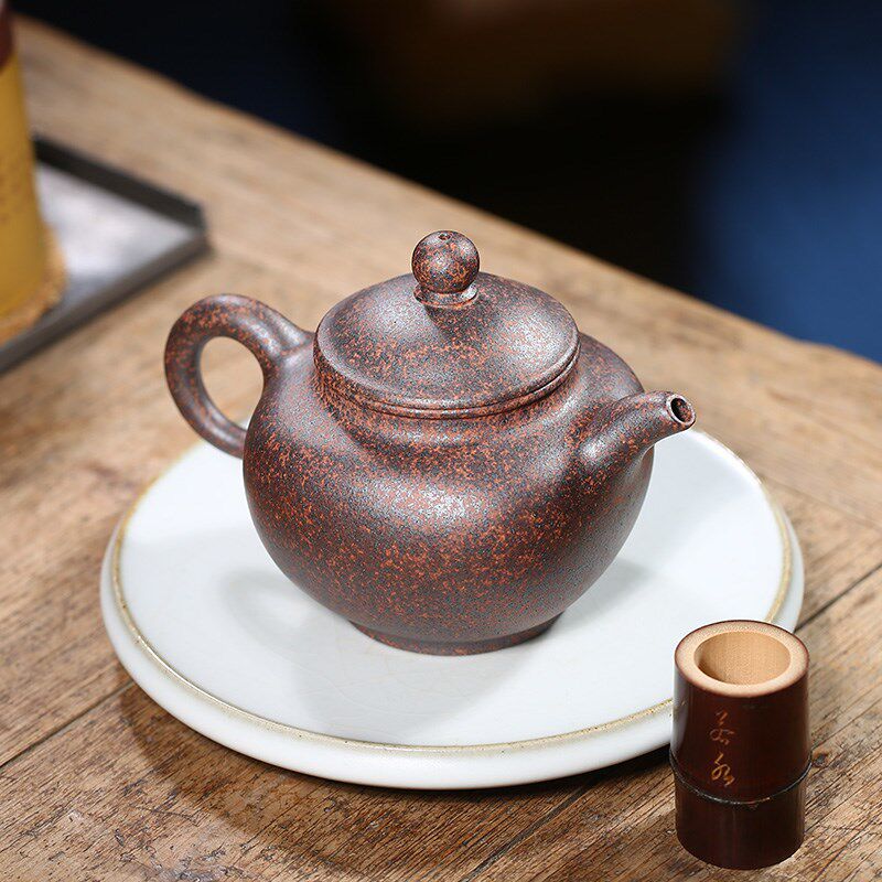 宜兴紫砂a壶名家茶具纯全手工家用高温老段泥混四方350cc 一元拍