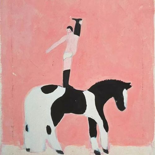 常玉油画马背英雄马上英雄动物装饰挂画手绘临P摹复制品sanyu