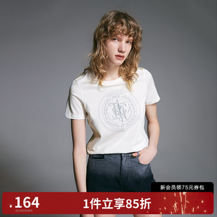 SEASON HIGHNBA联名夏季新款圆领T恤太阳队刺绣纯棉短袖休闲女装