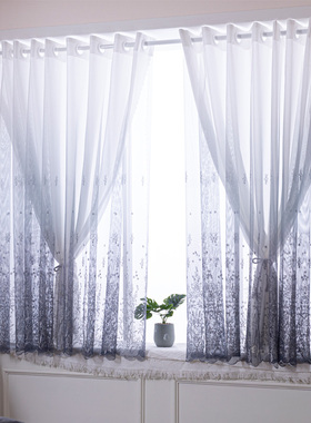 窗帘免打孔安装遮光飘窗r2020年新F款客厅纱帘伸缩杆流行白色阳台