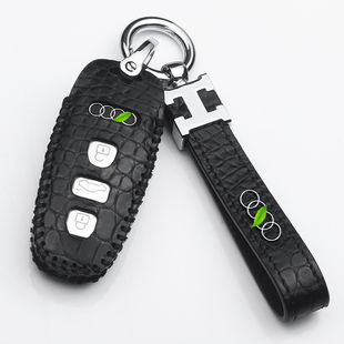 Q3真皮A7a3扣19款 A8车钥匙套 适用奥迪A4L钥g匙包A6L新Q5L