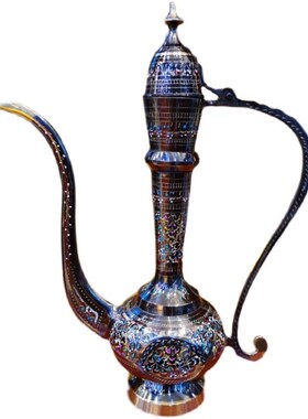 巴基斯坦铜雕gg手工艺品装饰壶纳福摆件客厅玄关博古架酒店书房异