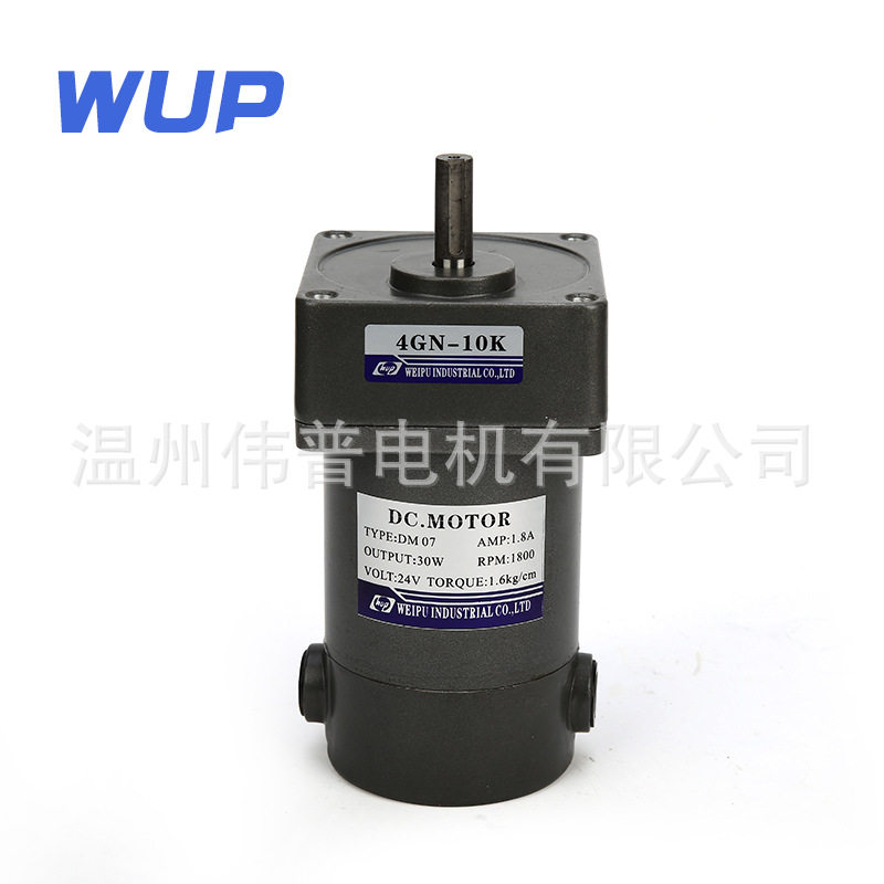 厂家直销伟普微型直流减速电机24V 30W120W永磁齿轮直流有刷电机