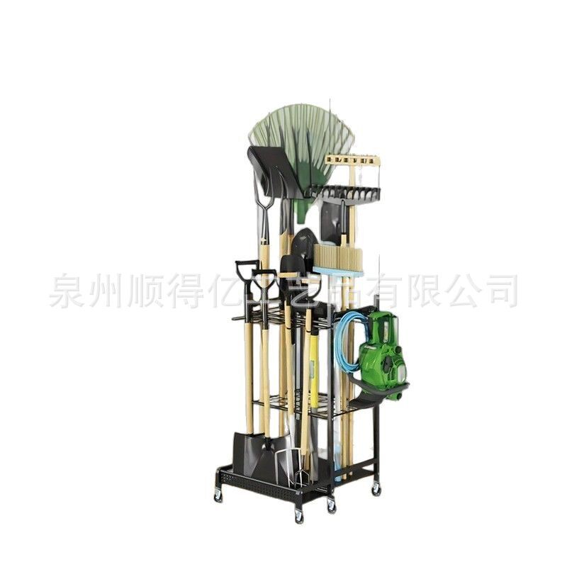 厂家直销 跨境 铁艺园林工具直钩悬挂置物架壁挂式墙上整理架花园