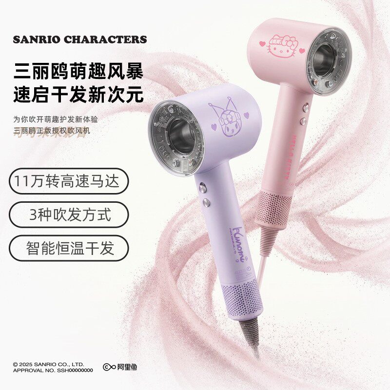 HelloKitty吹风机负离子护发静音速干家用大风力电吹风学生宿舍用