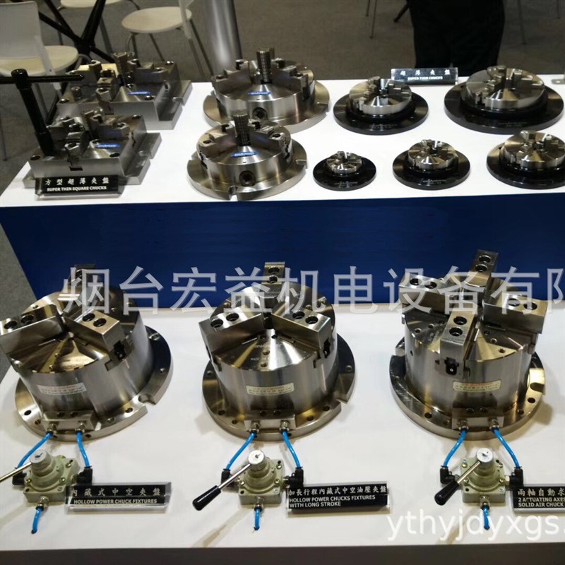 kl08q-3h中空空心52mm立式气动爪8英寸200mm动力三卡盘