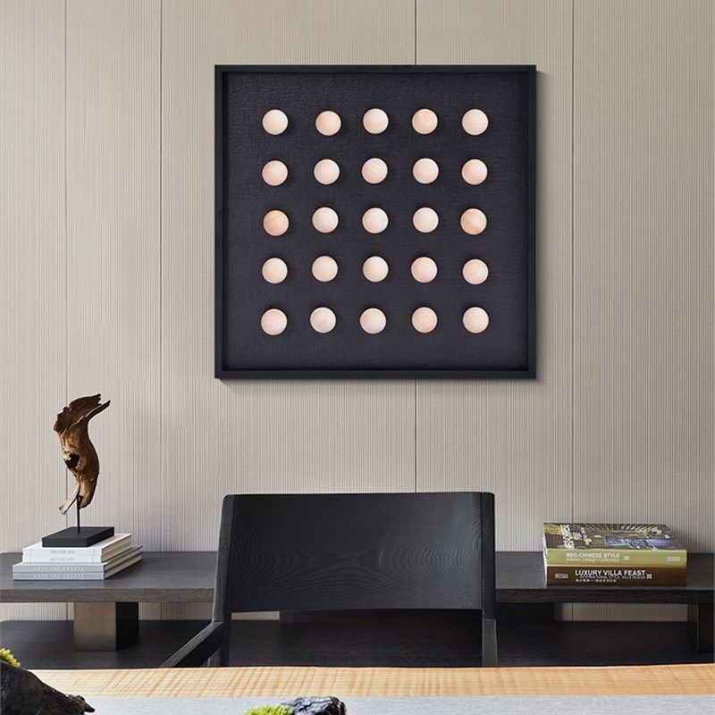 白色圆球油画布实物m画设计定制法式过道装置画酒店商业样板房挂,家居饰品,现代装饰画,淘宝优惠券,粉丝福利购,淘宝优惠卷