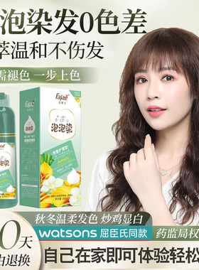 发爵士泡泡染发剂植物染发流行潮色2023遮盖白发染头男女士染发膏