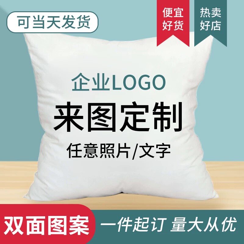 抱枕定制双面来图照片自定义生日礼物女生宿舍diy创意可拆洗枕头