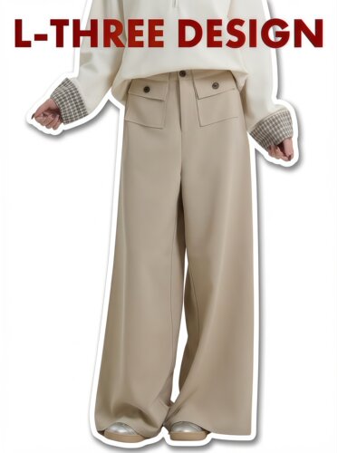L-THREE『老钱阔腿裤』极简双口袋！随性且高级