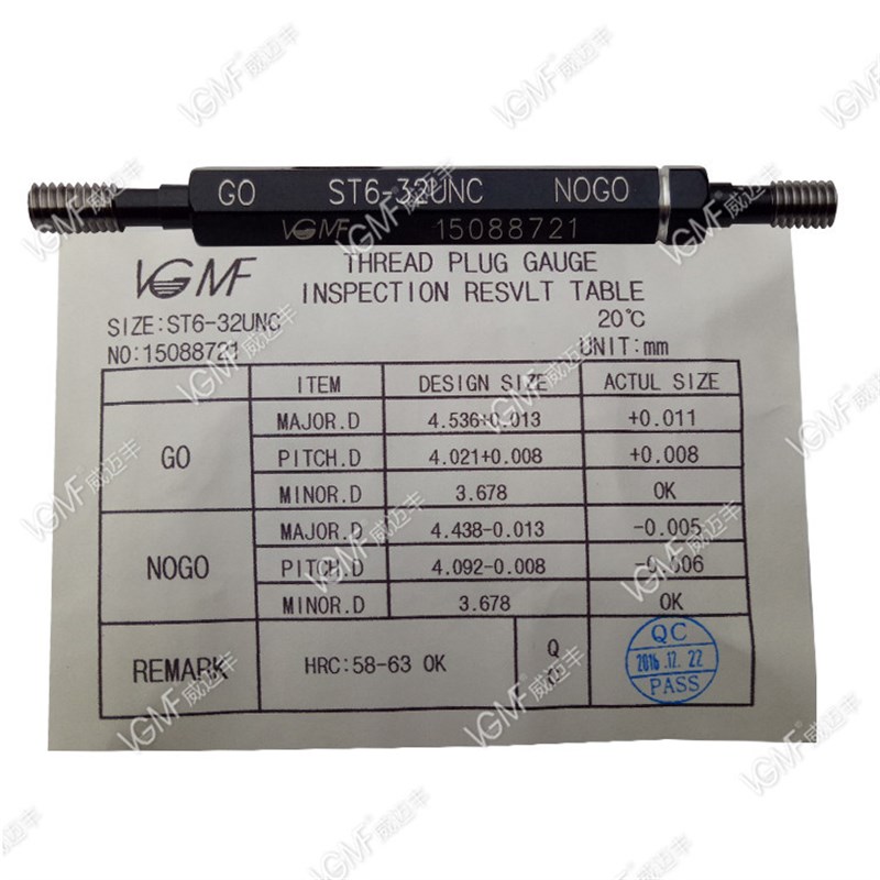 3B钢丝螺套塞规ST2-56/6-32/4-40UNC 3BO 护套牙规 牙套牙规通止