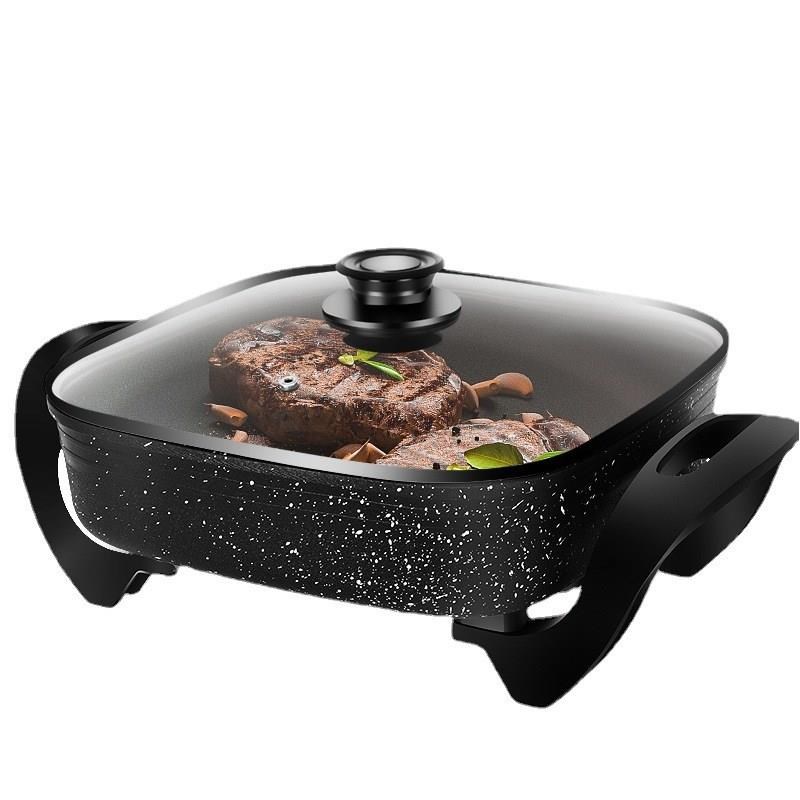 电火锅锅家用多功能一体式电热y锅电炒锅电煮锅炒菜电锅不粘学生