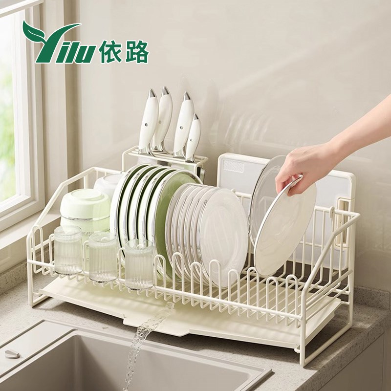 依路厨房碗碟架j晾碗架沥水架窄边超窄水池碗碟杯筷菜板刀具收纳