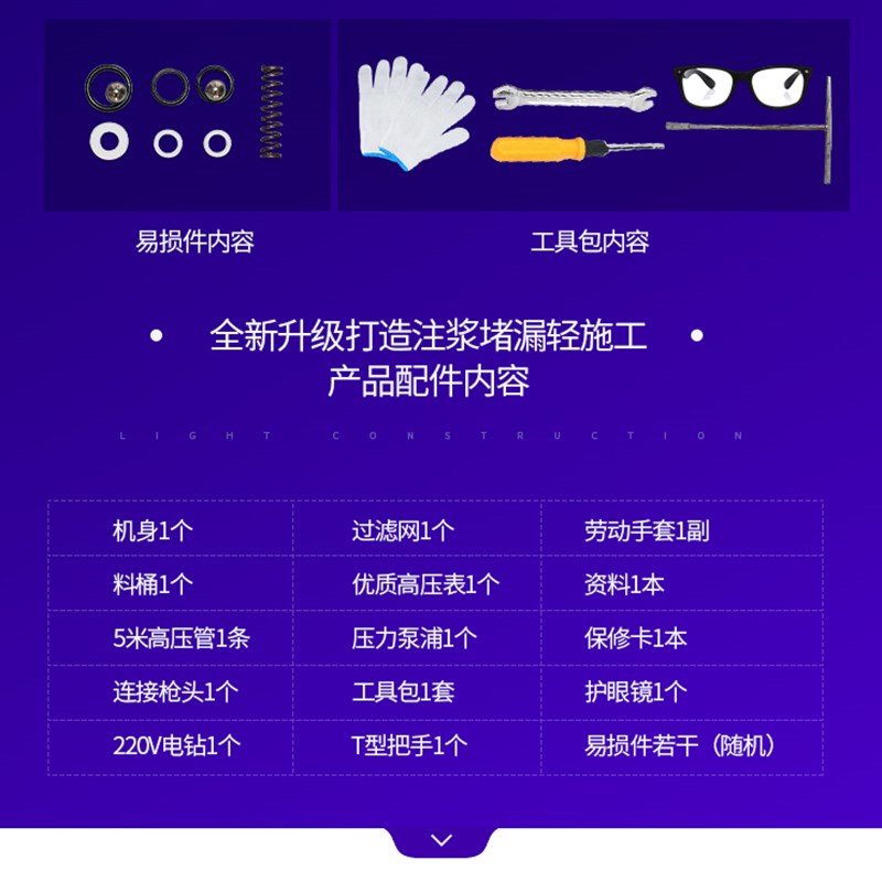 厂家直销高压注浆 灌注机 聚氨酯注浆液 L防水补漏堵漏注射机设备