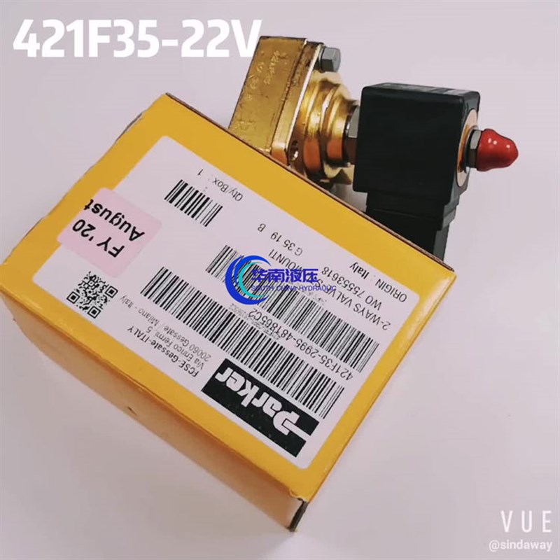 美国派克PARKER二位二通高压阀421F35-GDC24V AC220V常闭电磁阀