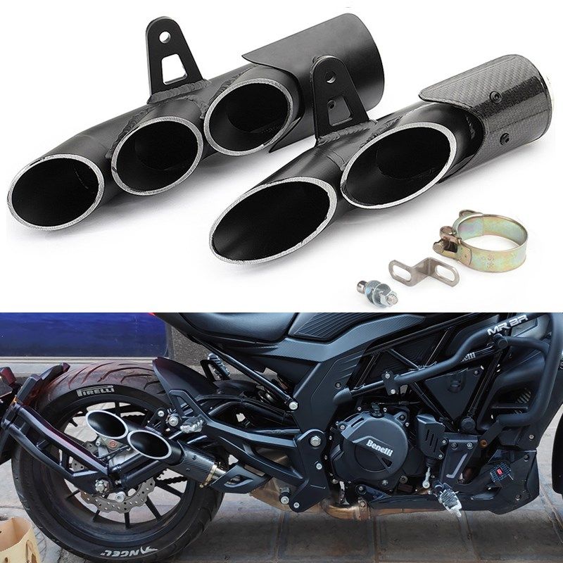 摩托车跑车改装排气管小忍者R6多孔大排量直排NTOCE 炸街排气通用