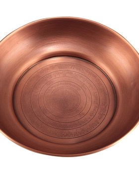 藏式纯铜烟供盘火供焦烟家用见闻纯色圆J形紫铜坛城金刚薰香炉盘