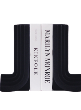 北欧家居饰品摆件样板房装饰建筑书挡摆设书N房书柜书桌面白色书