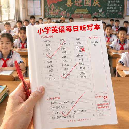 【团购钜惠】小学英语每日听写本