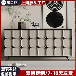 意式极简烤漆餐边柜入户实木玄关柜鞋柜简约客厅茶水柜收纳储物柜