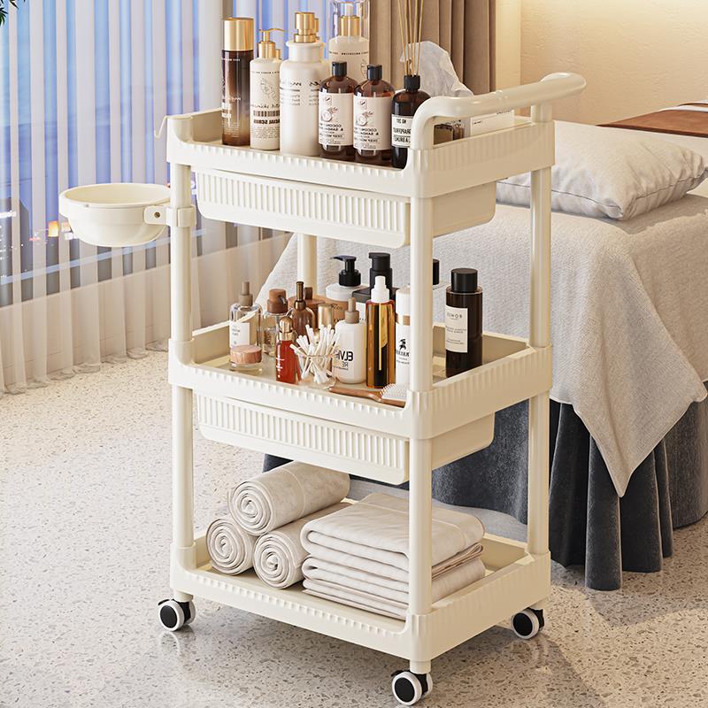 移动手推车工具车理髲店储物展示置物架高级仪器美容院专用小推车