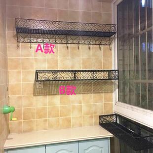 简约欧式壁挂阳台花架客厅墙上多层铁艺花盆架挂钩多功能置物架