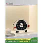 饰品钟表摆放式 Mandelda客厅玄关桌面摆件电视柜台式 时钟家居装